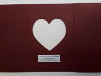 Passe-partout kaart hart bordeaux 5 stuks - Klik op de afbeelding om het venster te sluiten